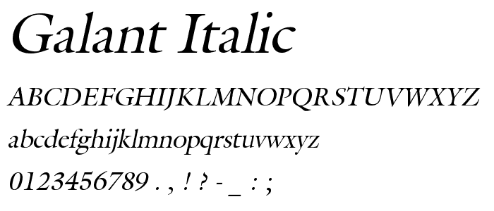 Galant Italic font